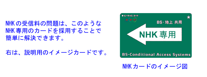 専用NHKカードの写真